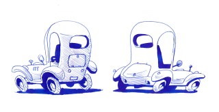 two cars